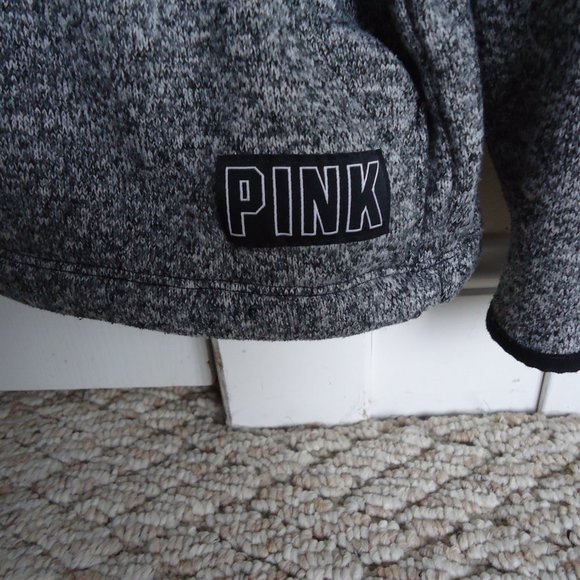Pink Victoria's Secret Pullover M Marled 1/4 Zip - Picture 4 of 7